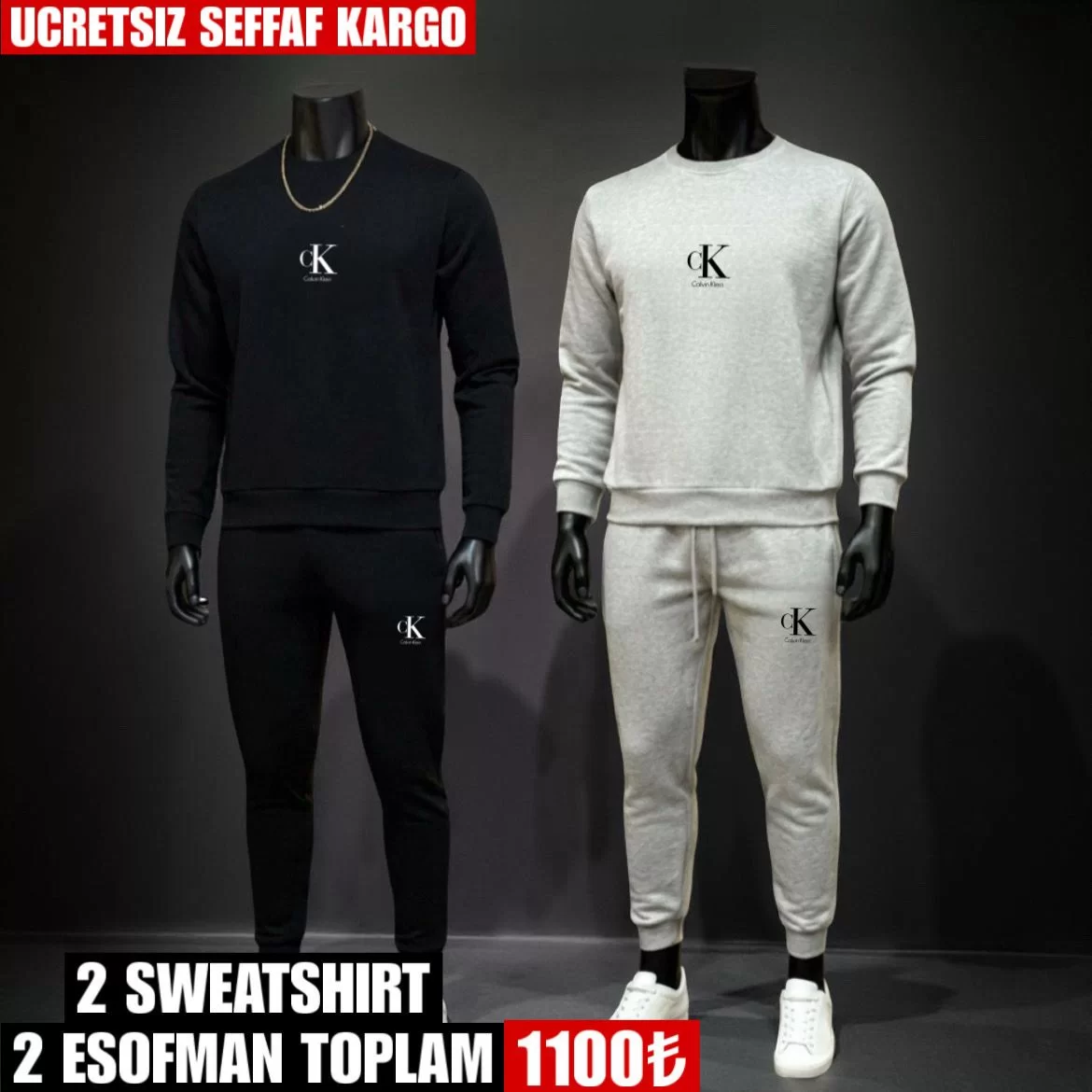 CK GRİ - SİYAH TAKIM